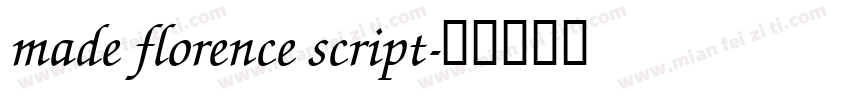 made florence script字体转换